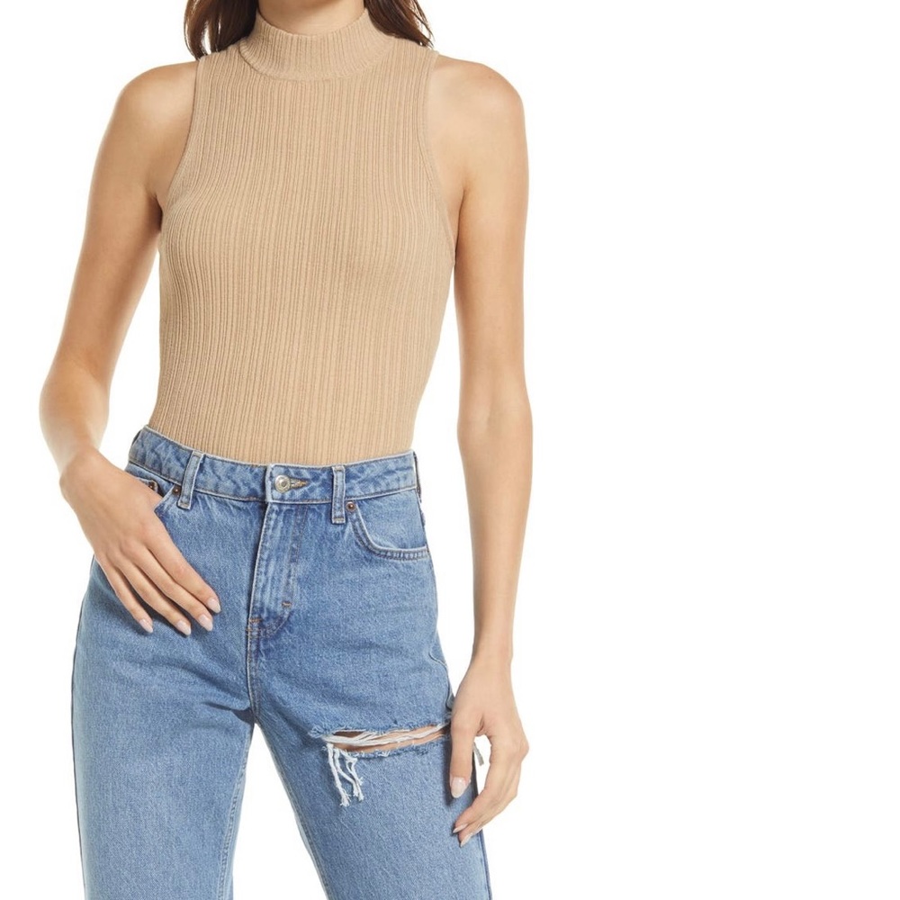 WAYF Cynthia Mock Neck Tank Top